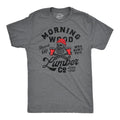 Mens Morning Wood Lumber Company T Shirt Funny Shirt with Adult Humor Innuendo Tee for Guys Mens Funny T Shirts Cool Tees...