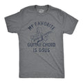 Mens My Favorite Guitar Chord Is GSUS T Shirt Funny Sarcastic Jesus Music Note Joke Novelty Tee for Guys Mens Funny T...