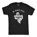 Mens My Favorite Spirit Tequila T Shirt Funny Halloween Ghost Drinking Party Tee Mens Funny T Shirts Cool Tees Soft...