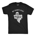 My Favorite Spirit Whiskey Funny Halloween Ghost Drinking Party Funny Cool Soft Casual Menswear Halloween Funny Drinking Short Sleeve Black T-Shirts, Hoodie, Sweatshirt