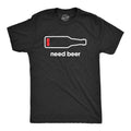Mens Need Beer T shirt Funny Low Battery Dad Gift Graphic Sarcastic Humor Tee Mens Funny T Shirts Cool Tees Soft Stylish...