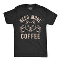Mens Need More Coffee T shirt Funny Cat Kitty Animal Lover Graphic Novelty Tee Mens Funny T Shirts Cool Tees Soft Stylish...