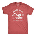 Mens North Pole Elf Academy T Shirt Funny Christmas Party Santas Helpers Tee For Guys Mens Funny T Shirts Cool Tees Soft...
