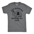Not Sleeping Just Resting My Eyes Funny Sarcastic Jesus Joke Funny Cool Soft Casual Menswear Easter Funny Sarcastic Novelty Light Grey T-Shirts, Hoodie, Sweatshirt