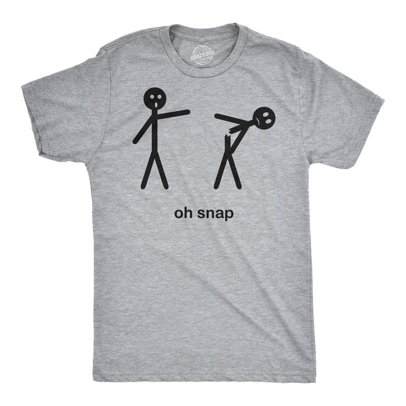 Oh Snap Funny Stick Figure Hilarious Sarcastic Humor Sarcasm Funny Cool Soft Casual Menswear Funny Sarcastic Short Sleeve Novelty Guys T-Shirts, Hoodie, Sweatshirt