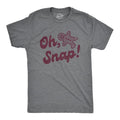 Mens Oh Snap T Shirt Funny Xmas Gingerbread Cookie Broken Leg Tee For Guys Mens Funny T Shirts Cool Tees Soft Stylish...