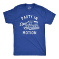 Mens Party In Slow Motion T Shirt Funny Pontoon Boat Partying Tee For Guys Mens Funny T Shirts Cool Tees Soft Stylish...