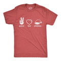 Mens Peace Love Christmas T Shirt Funny Holiday Xmas Party Graphic Novelty Tee Mens Funny T Shirts Cool Tees Soft Stylish...
