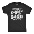 Mens Powered By Caffeine And Gasoline T Shirt Funny Coffee Mechanic Joke Tee For Guys Mens Funny T Shirts Cool Tees Soft...