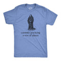 Mens Practicing A Vow Of Silence T Shirt Funny Monk Quiet Tee For Guys Mens Funny T Shirts Cool Tees Soft Stylish Casual...