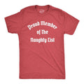 Mens Proud Member of the Naughty List T Shirt Funny Xmas Santa Claus List Joke Tee for Guys Mens Funny T Shirts Cool Tees...