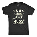 Mens Pugs Not Hugs Don't Touch Me T Shirt Funny Dog Social Distancing Quarantine Tee Mens Funny T Shirts Cool Tees Soft...