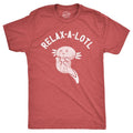 Mens Relax A Lotl T Shirt Funny Cute Lazy Cozy Axolotl Joke Tee For Guys Mens Funny T Shirts Cool Tees Soft Stylish...