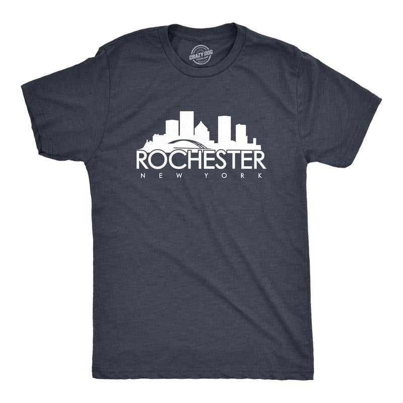 Mens Rochester New York T Shirt NY Shirt Hometown Pride Tee Mens Funny T Shirts Cool Tees Soft Stylish Casual Menswear...