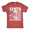 Mens Santa for President T Shirt Funny Christmas Shirt Political Slogan for the Holiday Tee for Guys Mens Funny T Shirts...