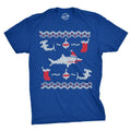 Mens Shark Bite Funny Ugly Christmas Holiday T shirt Mens Funny T Shirts Cool Tees Soft Stylish Casual Menswear Christmas...