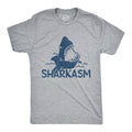 Sharkasm Funny Sarcastic Shark Summer Vacation Novelty Funny Cool Soft Casual Menswear Shark Funny Sarcastic Short Sleeve Novelty Light Grey T-Shirts, Hoodie, Sweatshirt