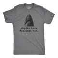 Mens Sharks Have Feelings Too T Shirt Funny Beach Vacation Chomp Graphic Tee Mens Funny T Shirts Cool Tees Soft Stylish...