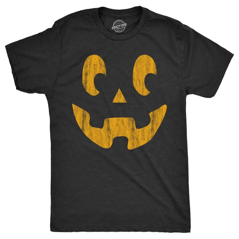 Side Eye Steve Pumpkin Funny Halloween Jack O Lantern Weird Smile Guys Funny Cool Soft Casual Menswear Halloween Novelty Guys Black T-Shirts, Hoodie, Sweatshirt