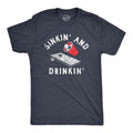 Mens Sinkin And Drinkin T Shirt Funny Beer Pong Corn Hole Partying Tee For Guys Mens Funny T Shirts Cool Tees Soft...