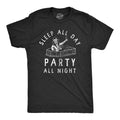 Mens Sleep All Day Party All Night T Shirt Funny Halloween Vampire Partying Tee For Guys Mens Funny T Shirts Cool Tees...