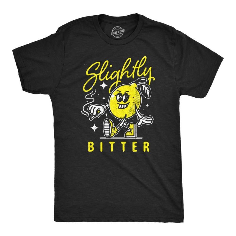 Slightly Bitter Funny Bad Lemon Naughty Fruit Joke Guys Funny Cool Soft Casual Menswear Funny Sarcastic Short Sleeve Novelty Guys Black T-Shirts, Hoodie, Sweatshirt