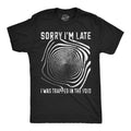 Mens Sorry I'm late I was Trapped in the Void T Shirt Funny Halloween Tee Optical Illusion Shirt for Guys Mens Funny T...