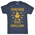 Mens Stand Back Dad Is Grilling T Shirt Funny Fathers Day BBQ Tee For Guys Mens Funny T Shirts Cool Tees Soft Stylish...