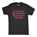 Mens Stealin Hearts and Blastin Farts T Shirt Hilarious Relationship Bathroom Humor Graphic Tee Mens Funny T Shirts Cool...