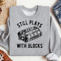 Mens Still Plays With Blocks Sweatshirt Funny Car Mechanic Racing Garage Graphic, Gift for Dad, Full Color 2, For Men,...
