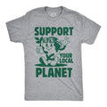 Mens Support Your Local Planet Funny T Shirt Awesome Earth Day Graphic Tee For Men Mens Funny T Shirts Cool Tees Soft...