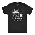 Mens Survival Juice T Shirt Funny Caffiene Coffee Addicts Tee For Guys Mens Funny T Shirts Cool Tees Soft Stylish Casual...