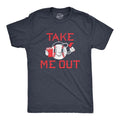 Take Me Out Funny Sarcastic Baseball Game Popcorn Guys Funny Cool Soft Casual Menswear Sarcastic Funny Baseball Short Sleeve Navy T-Shirts, Hoodie, Sweatshirt