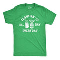 Tequilin All Day Everyday Funny Drinking Partying Tequila Shot Lovers Guys Funny Cool Soft Casual Menswear Liquor Funny Drinking Green T-Shirts, Hoodie, Sweatshirt