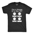 Mens The 4 Stages Of A Day Off T shirt Funny Lazy Procrastinate Office Humor Tee Mens Funny T Shirts Cool Tees Soft...