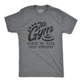 Mens The Gym Makes Me Feel Less Murdery T Shirt Funny Sarcastic Work Out Exercise Graphic Tee Mens Funny T Shirts Cool...