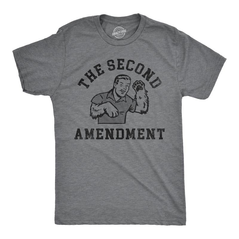 Second Amendment Funny Bear Arms Pun Joke Guys Funny Cool Soft Casual Menswear Funny Sarcastic Short Sleeve Novelty Guys Dark Grey T-Shirts, Hoodie, Sweatshirt