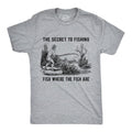 Mens The Secret To Fishing T Shirt Funny Fathers Day Fisherman Tee Mens Funny T Shirts Cool Tees Soft Stylish Casual...
