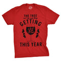 Mens The Tree Isnt The Only Thing Getting Lit T Shirt Christmas Wine Tee Mens Funny T Shirts Cool Tees Soft Stylish...