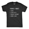 Mens Things I Want List Car T Shirt Funny Saying Mechanic Joke Graphic Saying for Dad Mens Funny T Shirts Cool Tees Soft...