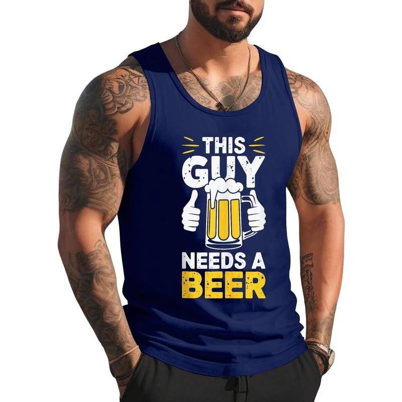Mens This Guy Needs A Beer Shirt Men Funny Drinking Unisex Tank Top, Cotton, Size S-3XL Hoodie, Sweatshirt | GrindPrints.com
