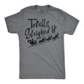 Mens Totally Sleighed It T shirt Funny Sarcastic Santa Reindeer Christmas Tee Mens Funny T Shirts Cool Tees Soft Stylish...