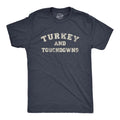 Mens Turkey And Touchdowns T Shirt Funny Thanksgiving Dinner Football Lovers Tee For Guys Mens Funny T Shirts Cool Tees...
