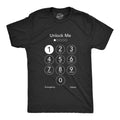 Mens Unlock Me T Shirt Funny Sarcastic Phone Passcode Lock Graphic Novelty Tee For Guys Hoodie, Sweatshirt | GrindPrints.com