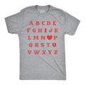 Mens Valentine Alphabet T Shirt Funny Cute Valentines Day Gift Lovers Tee for Guys Mens Funny T Shirts Cool Tees Soft...