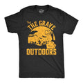 Mens Visit The Grave Outdoors T Shirt Funny Halloween Cemetary Tee For Guys Mens Funny T Shirts Cool Tees Soft Stylish...