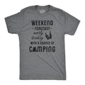 Weekend Forecast Mostly Drinking Chance Camping Guys Funny Cool Soft Casual Menswear Drinking Funny Camping Short Sleeve Novelty Light Grey T-Shirts, Hoodie, Sweatshirt