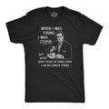 When I Was Young I Was Stupid Funny Dumb Old Idiot Joke Guys Funny Cool Soft Casual Menswear Funny Sarcastic Short Sleeve Novelty Guys Black T-Shirts, Hoodie, Sweatshirt