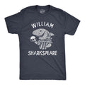 Mens William Sharkspeare T Shirt Funny Shark Week Shakespeare Joke Tee For Guys Mens Funny T Shirts Cool Tees Soft...