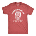 Worlds Best Pop Pop Funny Movie Popcorn Lovers Guys Funny Cool Soft Casual Menswear Dad Joke Funny Food Short Sleeve Red Pop T-Shirts, Hoodie, Sweatshirt